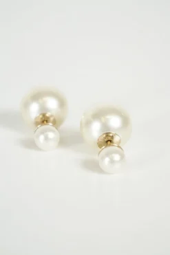 Ivory resin pearl 'Tribales' earring