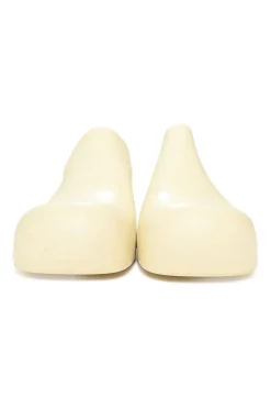 Ivory rubber Puddle slingback log sole clogs