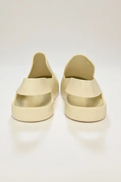 Ivory rubber Puddle slingback log sole clogs