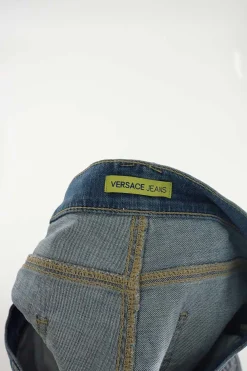 Jeans washed indigo distressed cotton-blend denim low-rise shorts with turn-up cuffs
