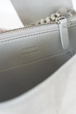 Jil Sander orange/grey cutout view suede/leather crossbody bag