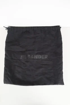 Jil Sander orange/grey cutout view suede/leather crossbody bag