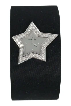 18k white gold and diamond star bracelet Quartz watch