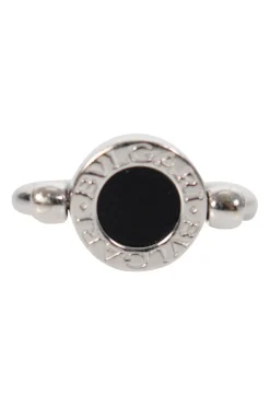 18k white gold 'Flip Ring' with Onyx and diamond