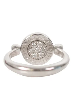 18k white gold 'Flip Ring' with Onyx and diamond