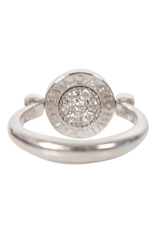 18k white gold 'Flip Ring' with Onyx and diamond