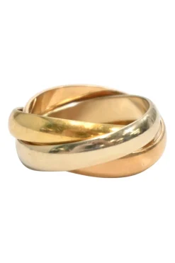 18k white gold, 18k rose gold and 18k yellow gold Les Must de Cartier mixed metal trinity ring