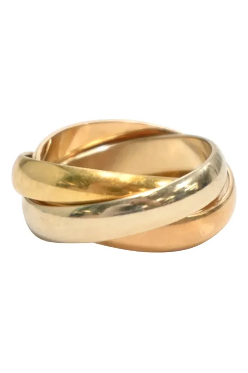 18k white gold, 18k rose gold and 18k yellow gold Les Must de Cartier mixed metal trinity ring