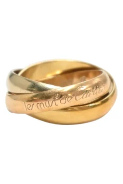 18k white gold, 18k rose gold and 18k yellow gold Les Must de Cartier mixed metal trinity ring