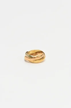 18k white gold, 18k rose gold and 18k yellow gold Les Must de Cartier mixed metal trinity ring