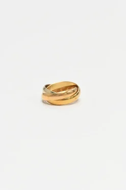 18k white gold, 18k rose gold and 18k yellow gold Les Must de Cartier mixed metal trinity ring