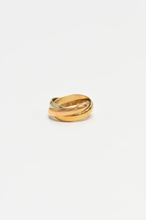 18k white gold, 18k rose gold and 18k yellow gold Les Must de Cartier mixed metal trinity ring