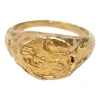 24-karat gold-plated sterling silver zodiac signet ring