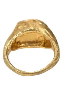 24-karat gold-plated sterling silver zodiac signet ring