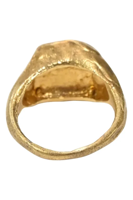 24-karat gold-plated sterling silver zodiac signet ring