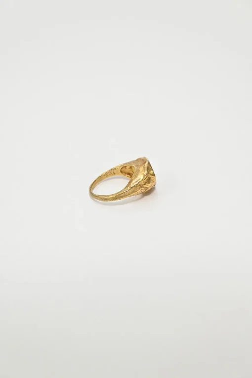 24-karat gold-plated sterling silver zodiac signet ring