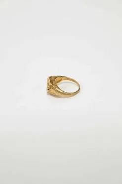 24-karat gold-plated sterling silver zodiac signet ring
