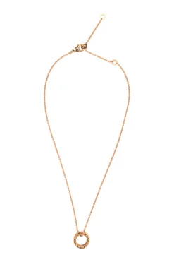 18-karat rose gold and white ceramic B.ZERO1 solitaire pendant necklace with lobster clasp closure