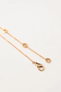 18-karat rose gold and white ceramic B.ZERO1 solitaire pendant necklace with lobster clasp closure