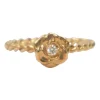 18-karat rose gold signature Piaget Rose ring with pavé-set brilliant cut 0.03 ct diamond