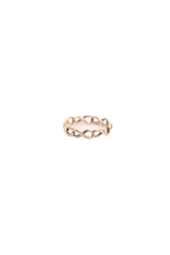 18-karat rose gold-plated sterling silver infinity narrow band ring