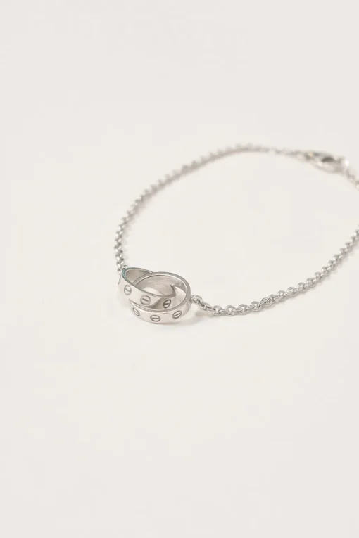 18-karat white gold Love bracelet with lobster clasp closure