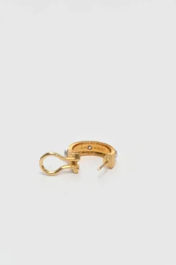 18-karat yellow gold Macri Classica hoops with brilliant-cut 0.30 CTTW F-G VVS-VS grade diamonds
