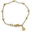 18-karat yellow gold plated sterling silver hammered Sautoir station necklace