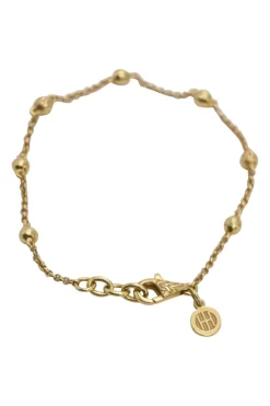 18-karat yellow gold plated sterling silver hammered Sautoir station necklace
