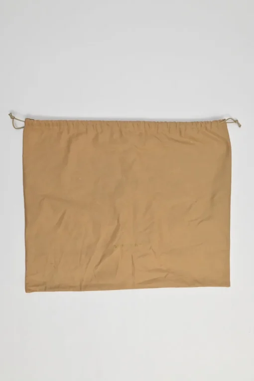Khaki Haymarket check canvas and leather Minford portrait tote with detachable shoulder straps