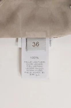 Khaki suede pull-on belted shorts