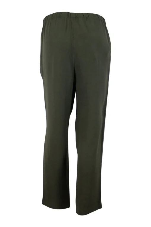 Khaki Viscose Pants
