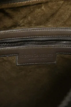 Large Brown Intrecciato Leather Cabat Shoulder Bag