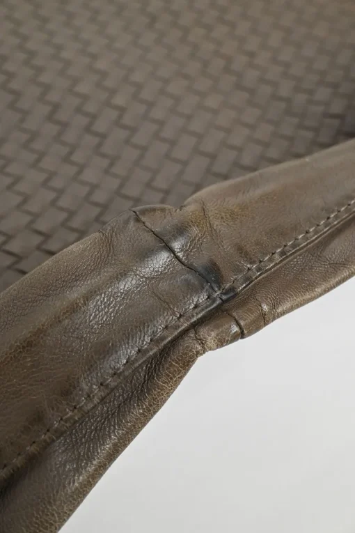 Large Brown Intrecciato Leather Cabat Shoulder Bag