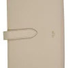 Large Powder Grained Calfskin Strap Wallet