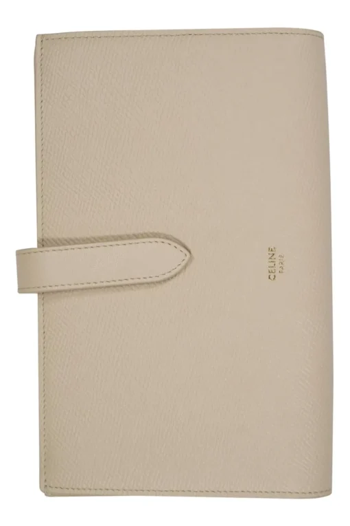 Large Powder Grained Calfskin Strap Wallet