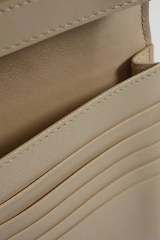 Large Powder Grained Calfskin Strap Wallet
