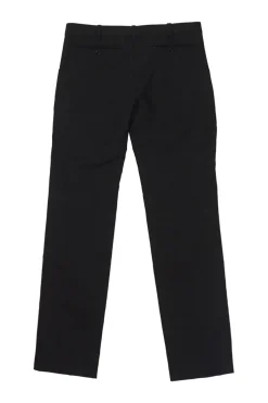 Le Dix black polyester-blend pull-on mid-rise pleated trousers with slanted hip pockets