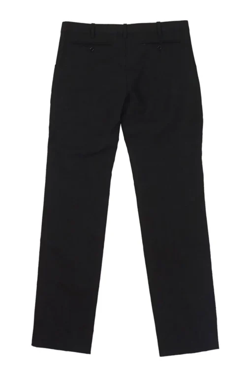 Le Dix black polyester-blend pull-on mid-rise pleated trousers with slanted hip pockets