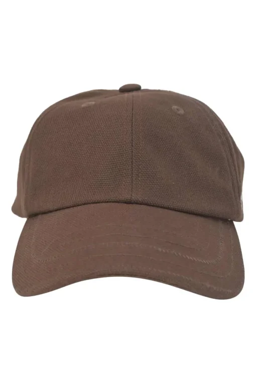 Les Classiques brown embroidered cotton canvas 'La Casquette' baseball hat featuring logo motif