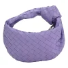 Lilac intrecciato nappa leather Jodie mini knotted shoulder bag