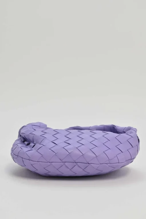 Lilac intrecciato nappa leather Jodie mini knotted shoulder bag