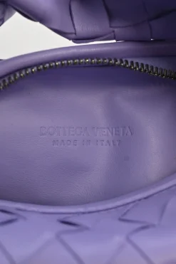 Lilac intrecciato nappa leather Jodie mini knotted shoulder bag