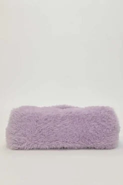 Lilac merino shearling and lambskin Loulou shoulder bag
