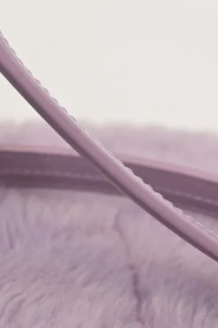 Lilac merino shearling and lambskin Loulou shoulder bag