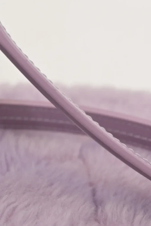 Lilac merino shearling and lambskin Loulou shoulder bag
