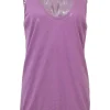 Lilac semi-sheer cashmere-silk blend jersey knit tank top