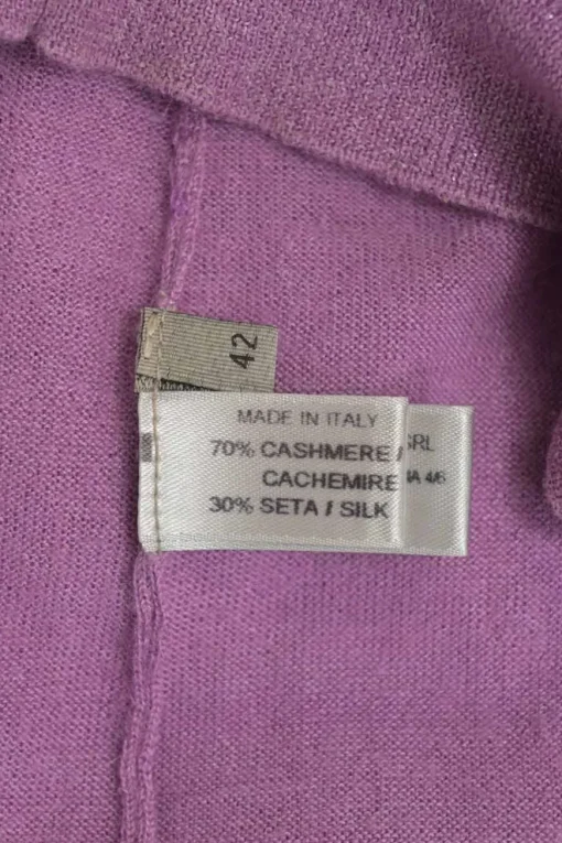 Lilac semi-sheer cashmere-silk blend jersey knit tank top
