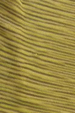 Lime green semi-sheer space-dyed jersey knit pullover tank top