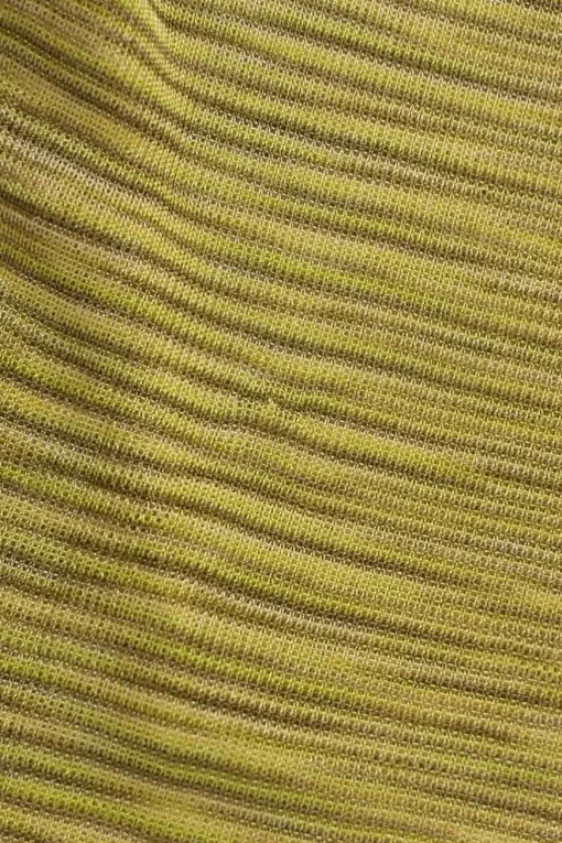 Lime green semi-sheer space-dyed jersey knit pullover tank top